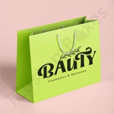 custom cosmetic paper bags with pritned logo