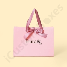 pink cosmetic printed paper bags