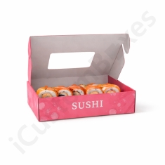 custom sushi boxes with window die cut