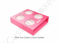custom ice cream cone holder in pink color