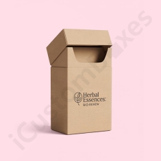 empty paper kraft flip top cigarette box
