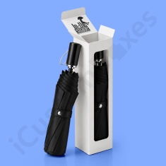 umbrella box with die cut window