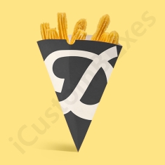 black paper snack cone