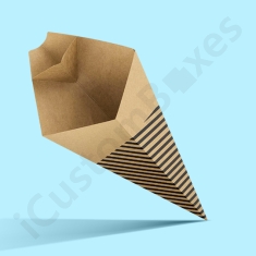 empty paper snack cone