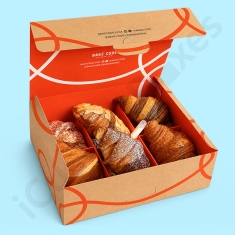Cardboard bakery boxes with dividers