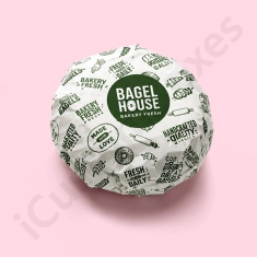 Grease-resistant custom paper for bagel packaging