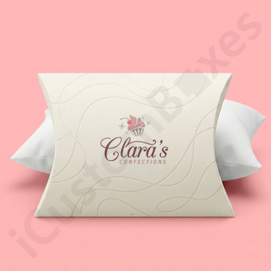 white pillow boxes