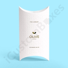 white pillow box packaging