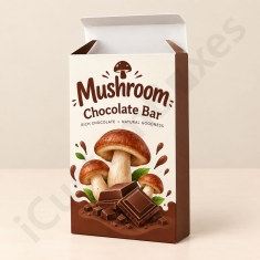 mushroom chocolate bar packaging box