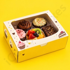 custom dessert boxes with pritned packaging