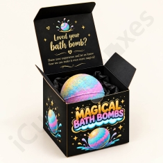 single bath bomb boxes with custom printed packaging