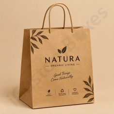 custom brown kraft paper bags with printed logo