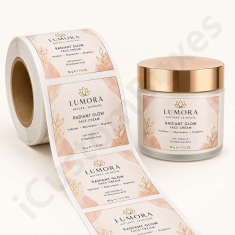 square cosmetic product labels