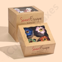 custom printed kraft cupcake boxes