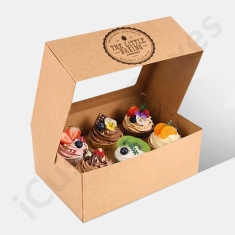 kraft cupcake box packaging